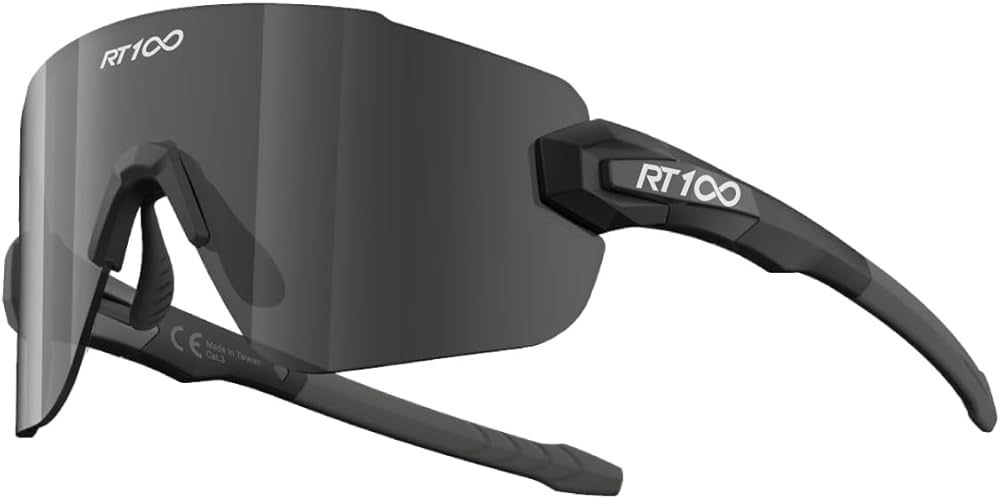 Amazon.com : RT100 Frameless wrap around Cycling Sunglasses for Men, Cylindrical Lens Flexible Ro... | Amazon (US)