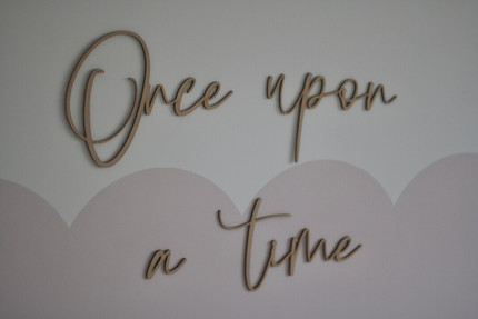 Once Upon A Time Plywood Words Sign For Wall Art, Nursery Decor, Photo Prop