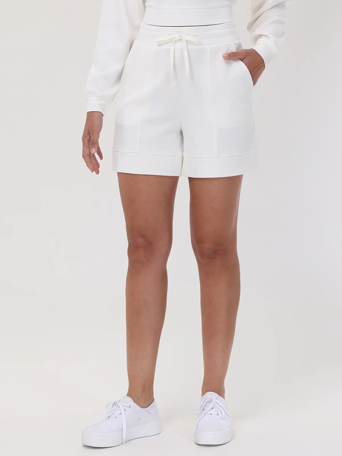 89th & Madison Belted Pintuck Shorts | 89th + Madison