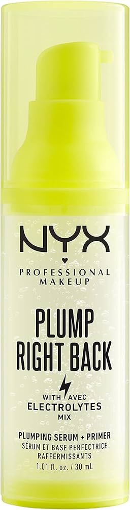 NYX PROFESSIONAL MAKEUP Plump Right Back Plumping Serum & Primer, With 5 Electrolytes | Amazon (US)