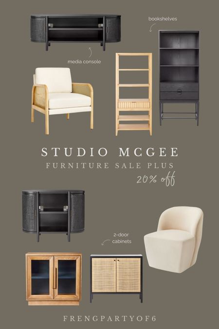 Target Studio McGee furniture on sale PLUS 20% off with Target Circle! Amazing deal on these classic pieces. Living room furniture, accent chair, bookshelf, media console, two door cabinet

#LTKsalealert #LTKhome