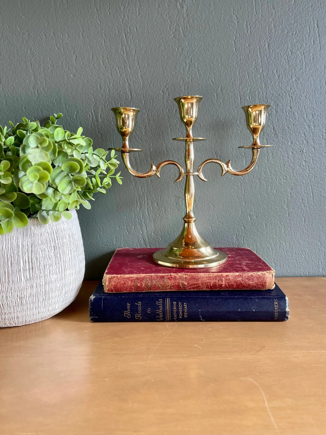 Vintage Brass Candelabra Brass Candlestick Holder - Etsy | Etsy (US)