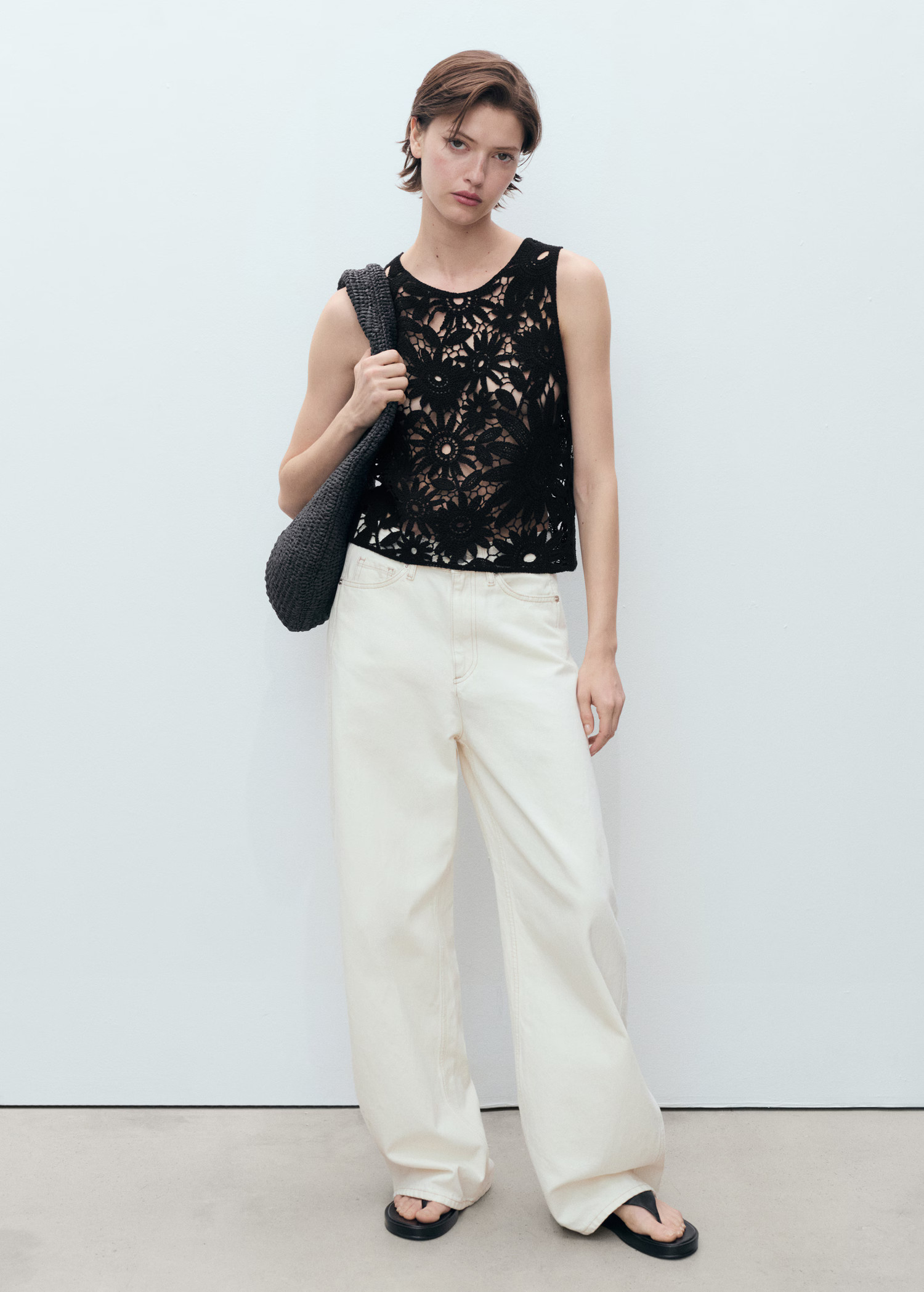 Crochet knitted top - Women | MANGO USA | Mango (US/MX/AU)