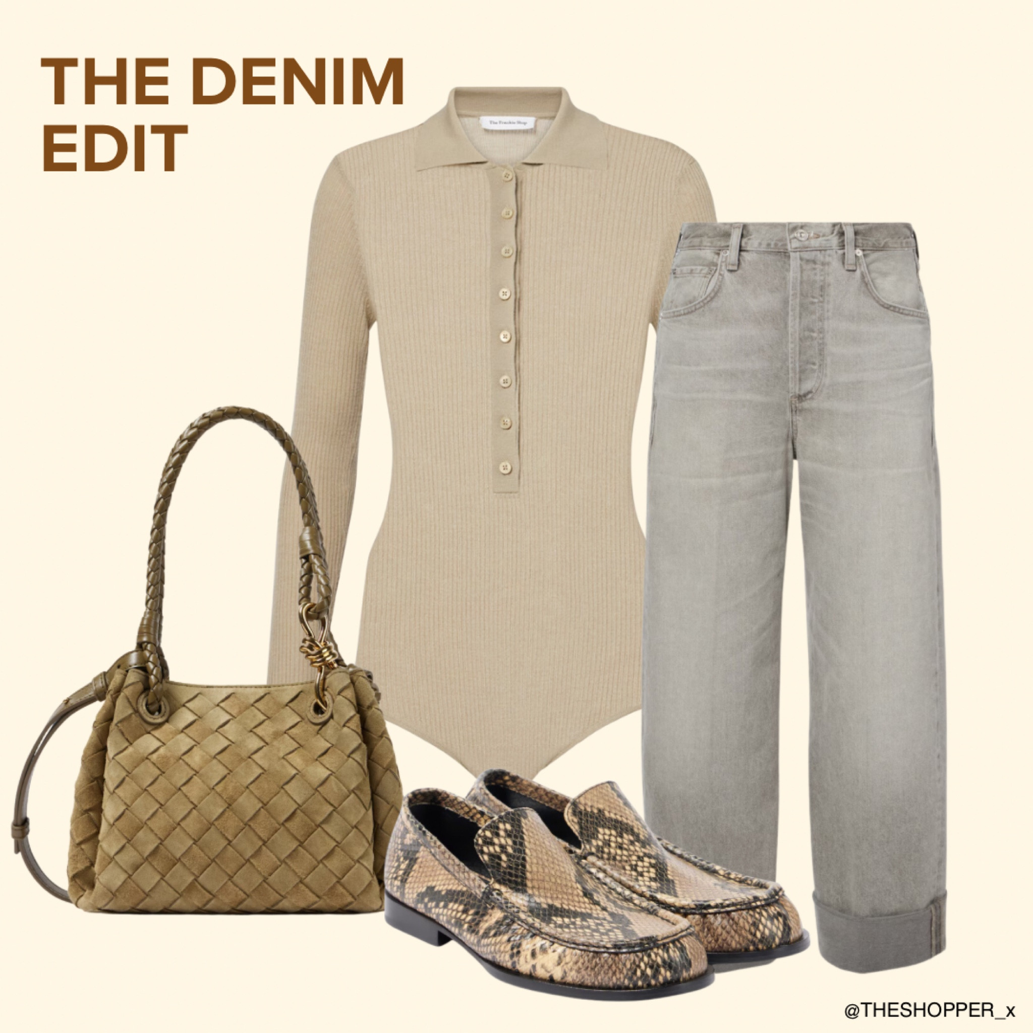 Long sleeve body suit, straight leg denim jeans, suede bag, leather snake loafers

#LTKuk #LTKeurope #LTKwinter