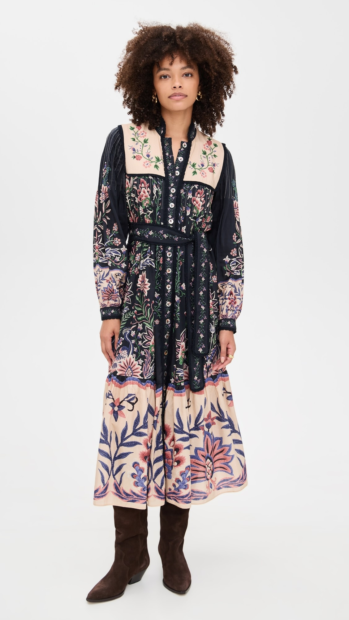 Marvelous Garden Black Long Sleeve Maxi Dress | Shopbop