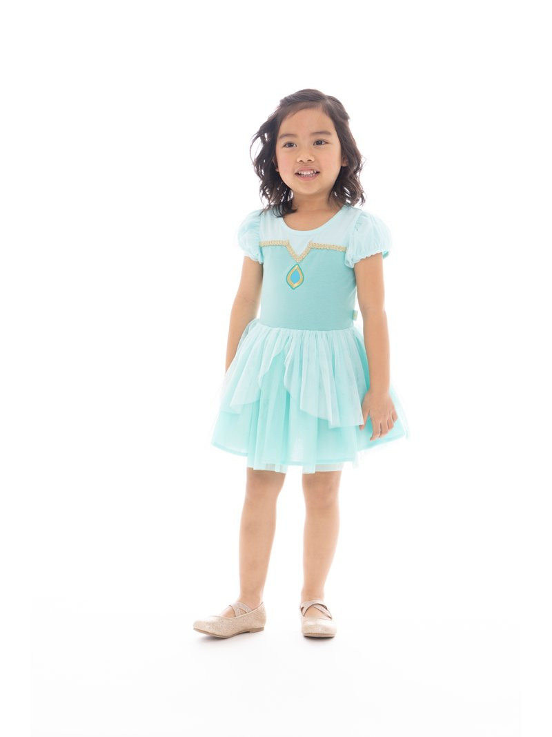 Disney Princess Toddler Girls Jasmine Cosplay Tutu Dress with Ruffle Sleeves, Sizes 12M-5T | Walmart (US)