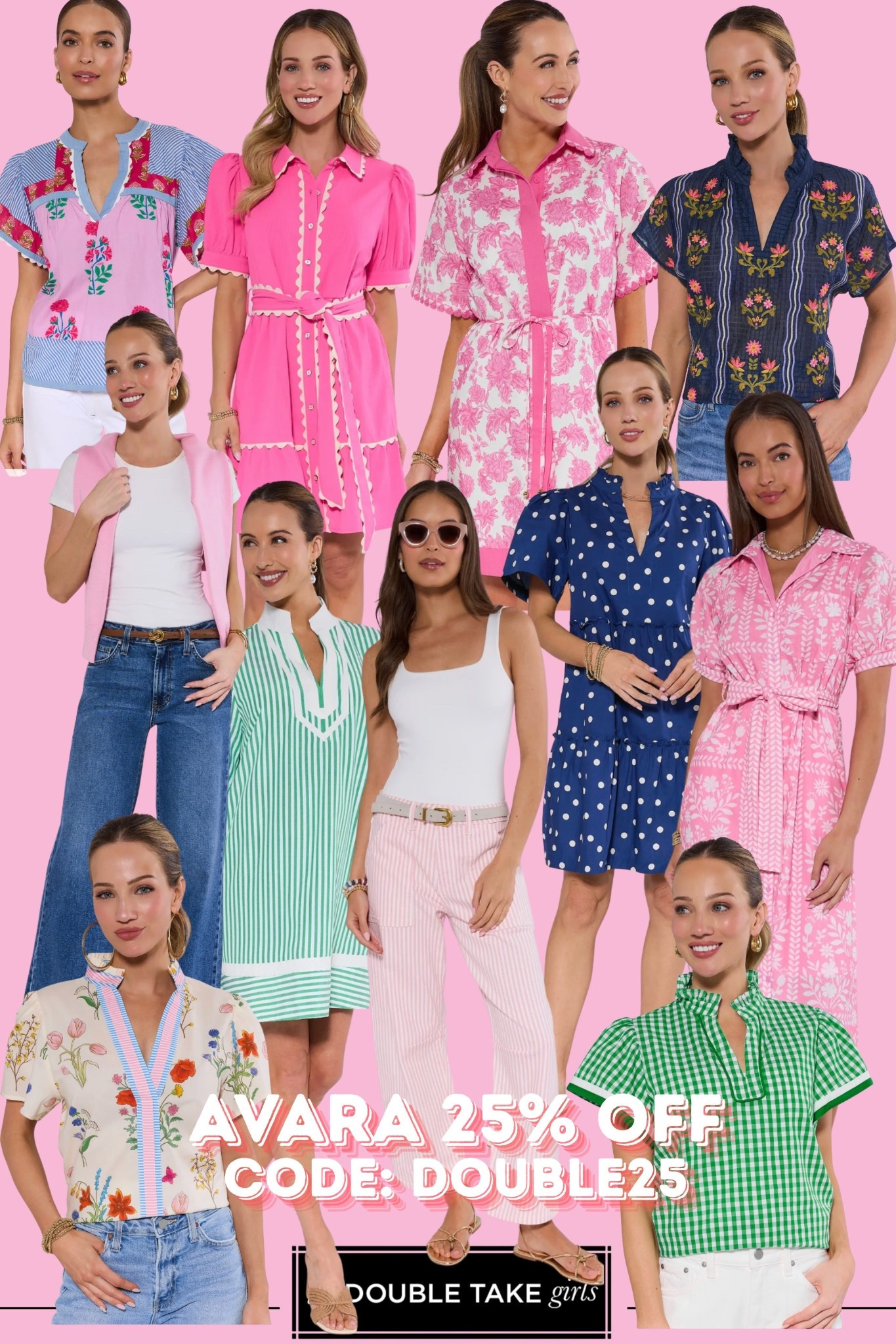 So excited to have early access to 25% off @Avara ! Use code double25 for 25% off your purchase starting 3/26! So many beautiful new arrivals for spring!! 🌸🌺💐