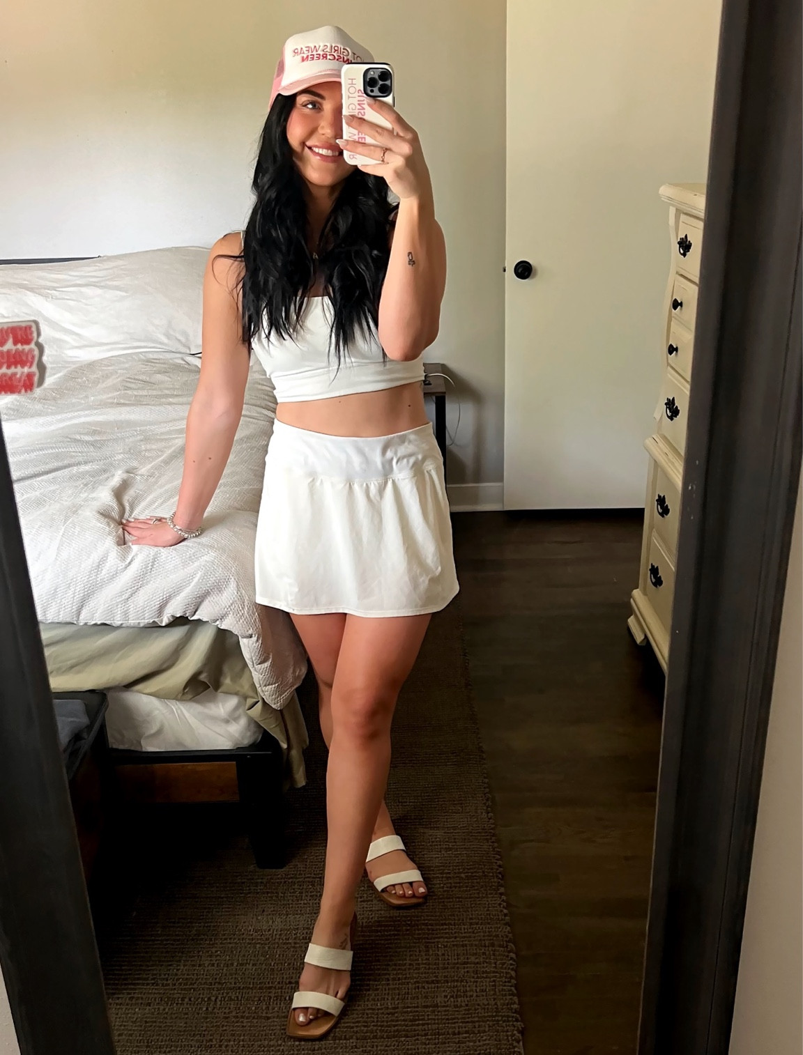 Tennis outfit, bride, white, bachelorette, bridal, yoga skirt, dupe

#LTKfitness #LTKActive