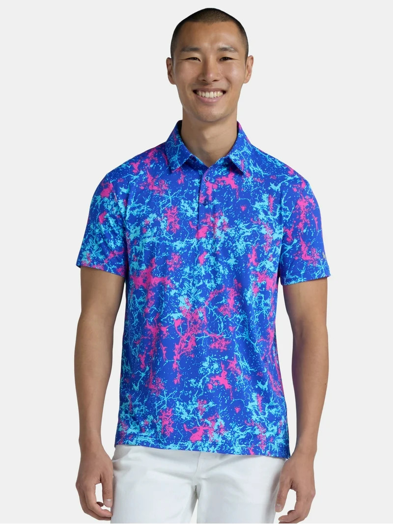 Birdie Bound Men's & Big Men's Novelty Print Golf Polo, Sizes S-5XL | Walmart (US)