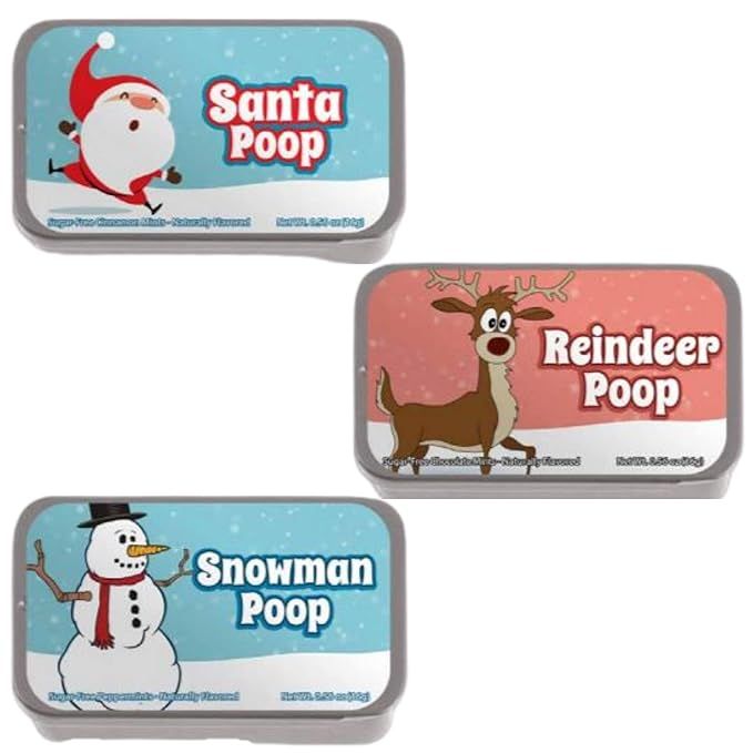 Christmas Poop Mints - Christmas Novelty Candy Mint Tins Gag Gifts (Set Of 3) Funny Christmas Sto... | Amazon (US)