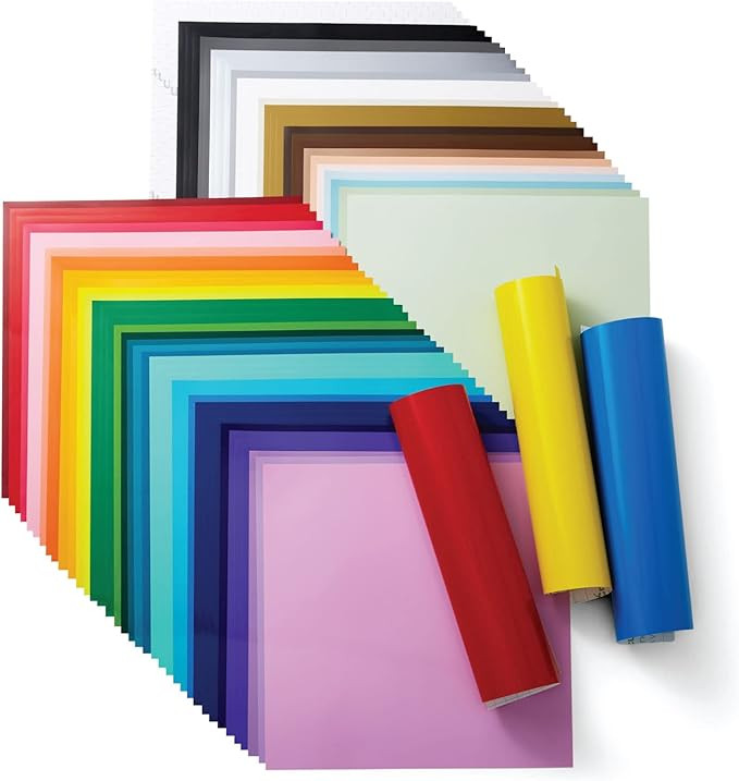 Cricut Vinyl Permanent - Ultimate Sampler, 12x12 Vinyl Sheets and Transfer Tapes, Create Long-Las... | Amazon (US)