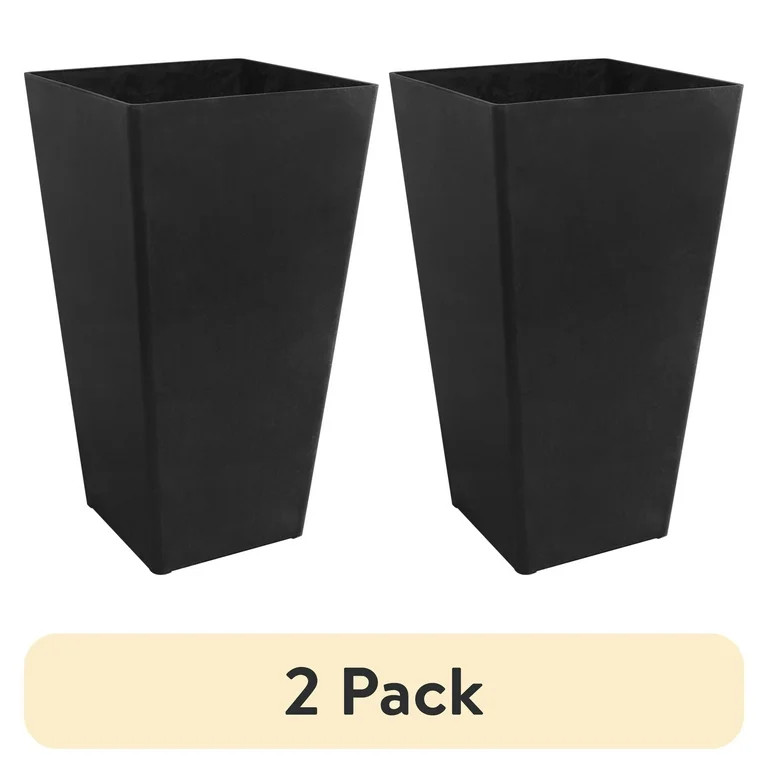 (2 pack) 24 Inch Avondale Indoor Outdoor Recycled Planter Slate | Walmart (US)