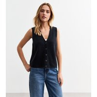 Women's Navy Button Up Vest New Look | New Look (UK)
