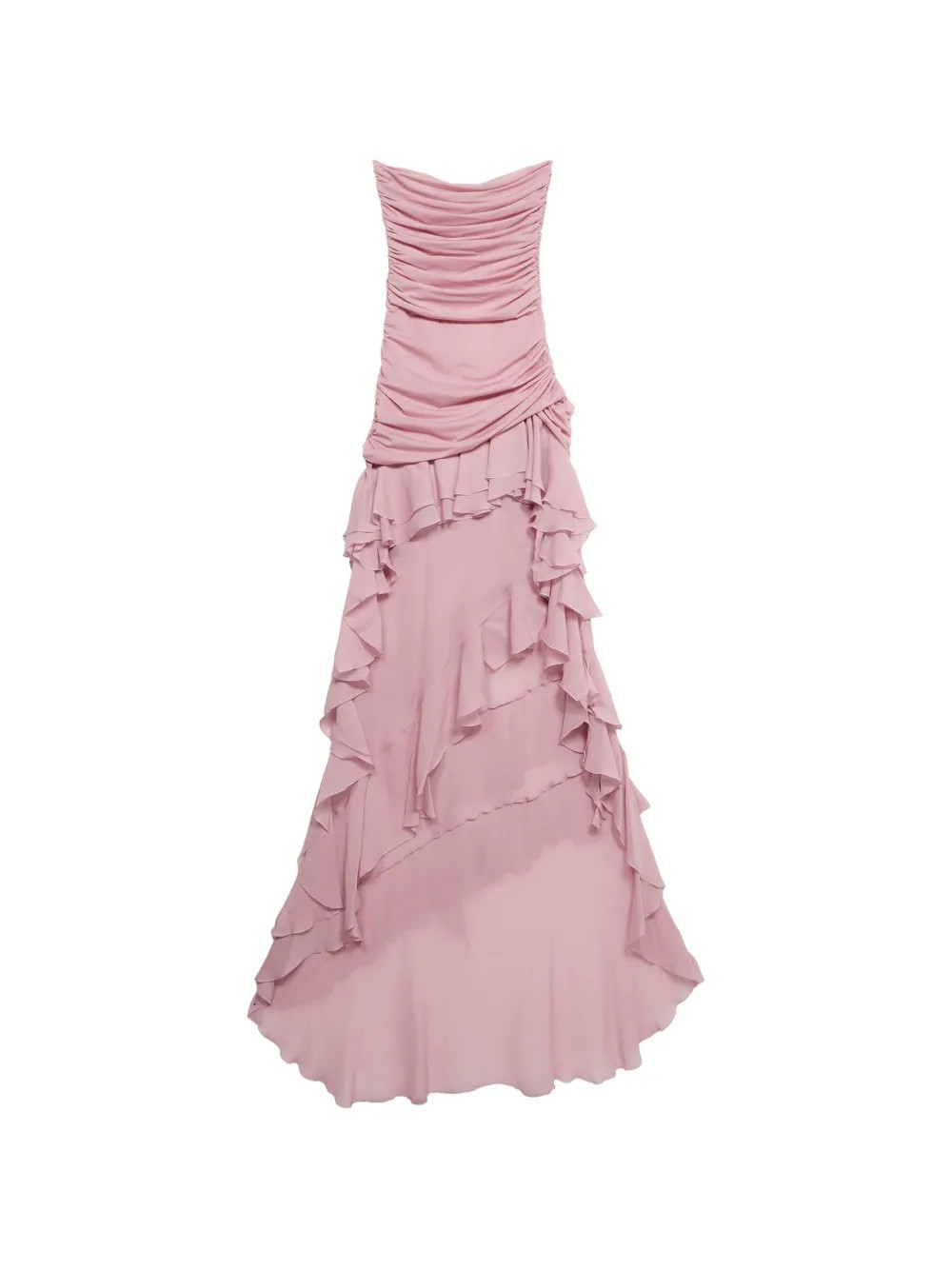 Blumarine strapless ruffled gown - Pink | Farfetch Global