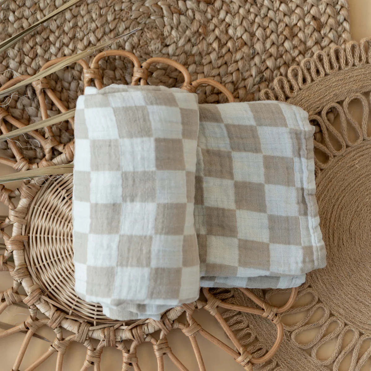 Checkerboard Muslin Swaddle | Brixton Phoenix