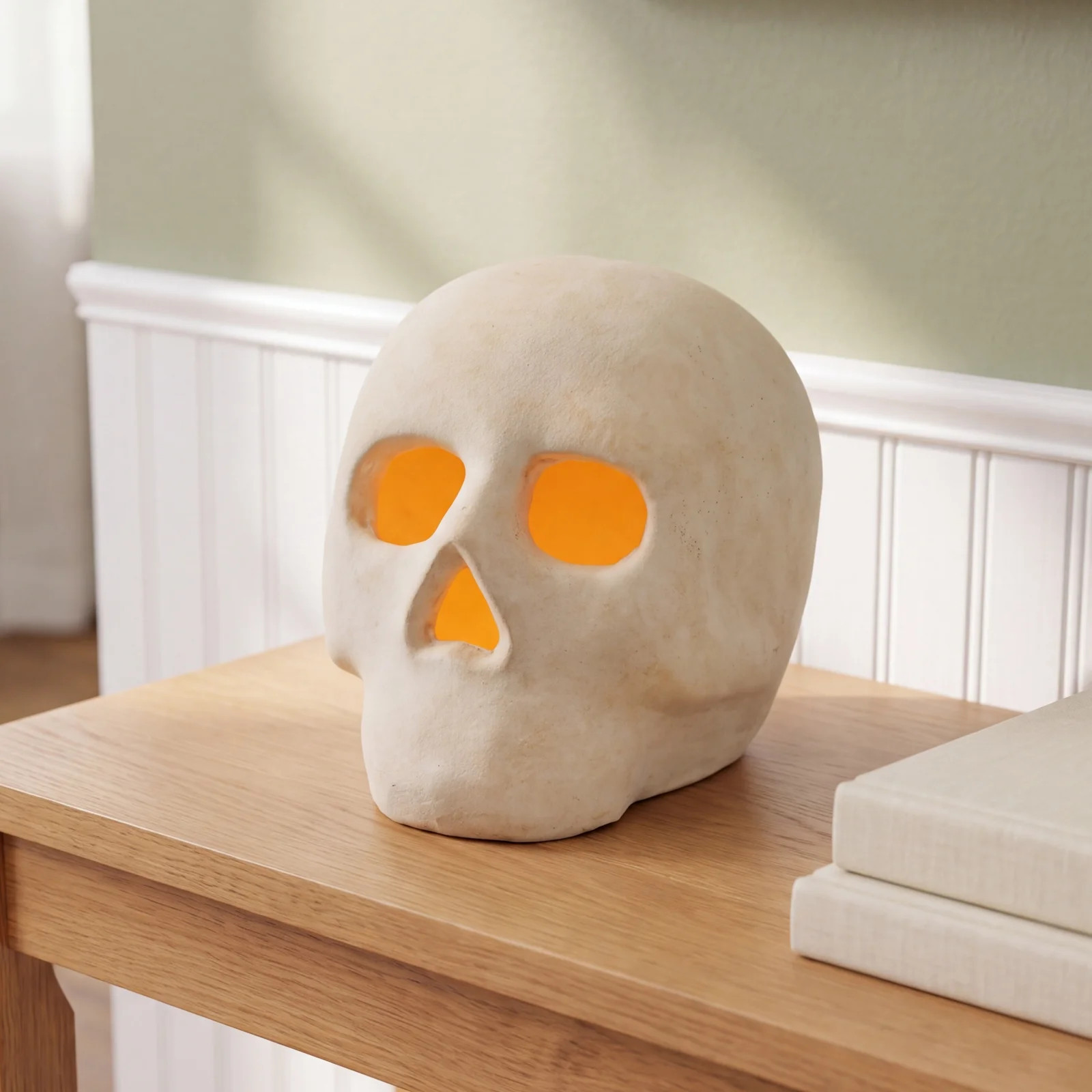 Aged Decorative Skull Figurines 2xSet of 2 - 9"L (Set of 4) | Birch Lane
