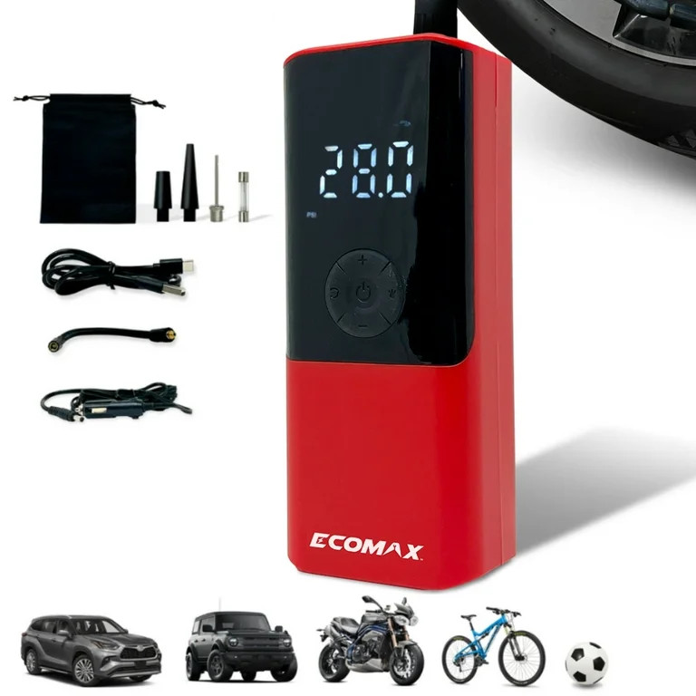 Ecomax 12.6 Volt Portable Digital Cordless Inflator for Tires, 4500 mAh Battery, up to 150 PSI wi... | Walmart (US)