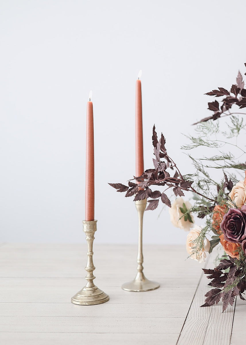 Set of 2 Aluminum Candlestick Holders - 7.5-9.5 | Afloral (US)