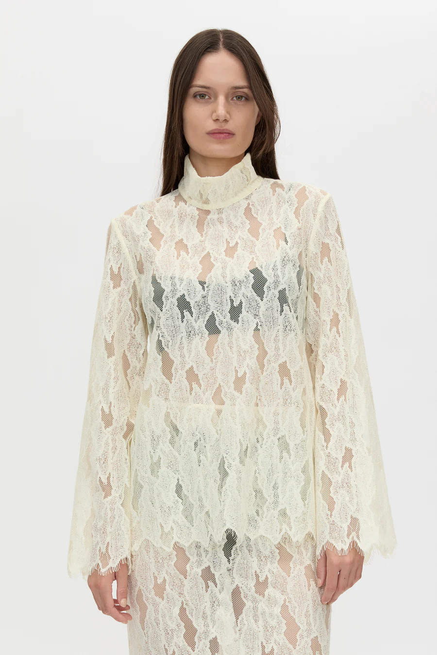 Zemira Long Sleeve Lace Top in Cream - CAMILLA AND MARC® C&M | CAMILLA AND MARC (ANZ)