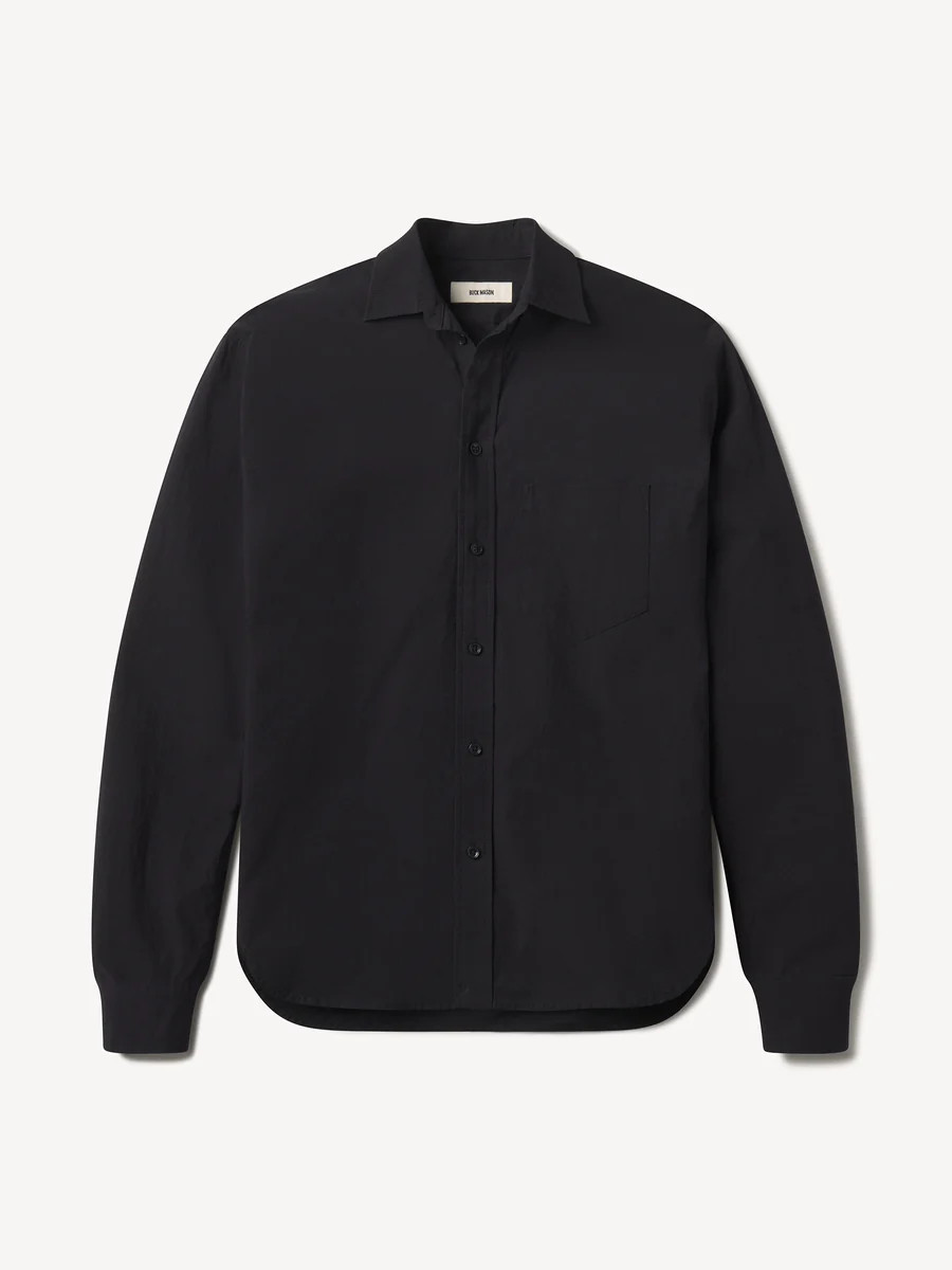 Black Mainstay Cotton Shirt - Buck Mason- Modern American Classics | Buck Mason