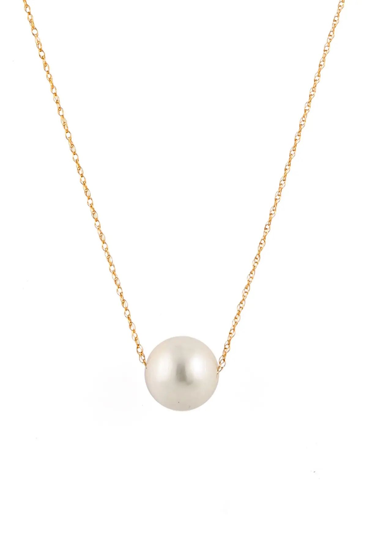 Splendid Pearls | 14K Yellow Gold 10-11mm White Freshwater Pearl Slider Necklace | Nordstrom Rack | Nordstrom Rack