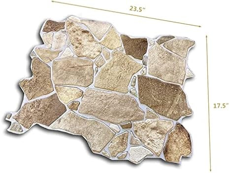 Retro-Art 3D Wall Panels, Wild Stone in Brown Beige Grey, PVC, 17.5" x 23.75", Cover 2.78 sq.ft. 563 | Amazon (US)