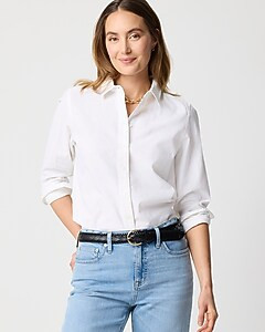Linen-blend button-up shirt | J.Crew Factory