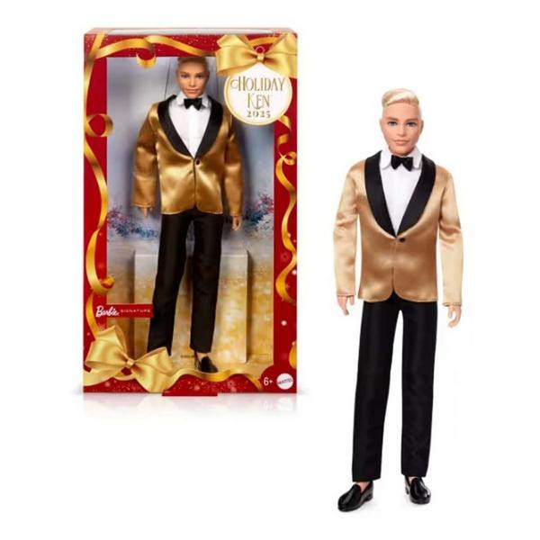 Barbie Signature 2025 Holiday Blonde Ken in Golden Jacket | Scheels Sports