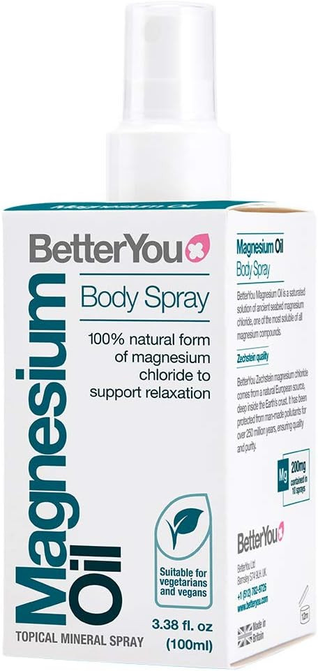 BetterYou Magnesium Body Spray | Pure, Clean and Natural Source Magnesium Chloride | Magnesium Sp... | Amazon (US)