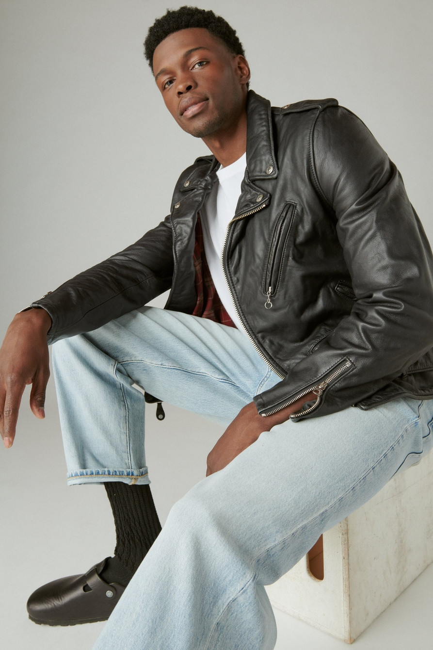 SCHOTT X LB BOWERY LEATHER JACKET | Lucky Brand