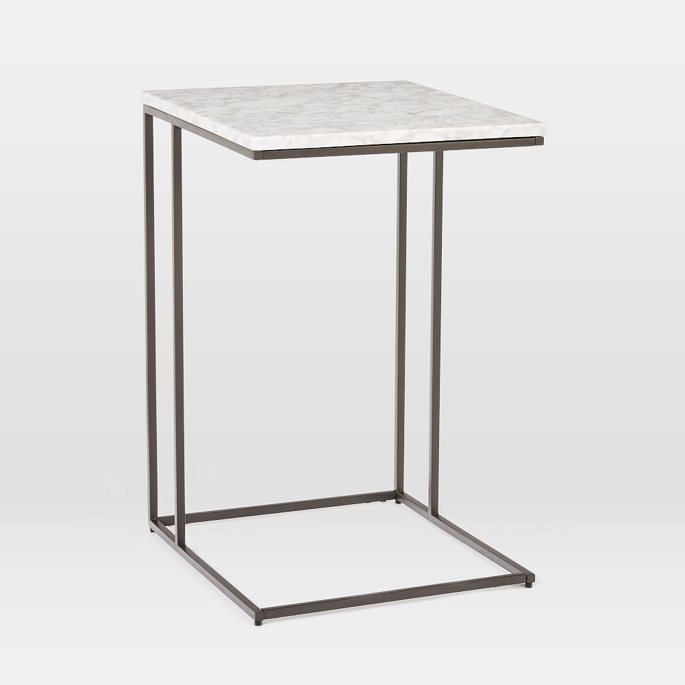 Streamline C-Side Table - Marble | West Elm (US)