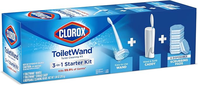 Clorox ToiletWand Disposable Toilet Cleaning Kit, Brush, Bathroom Cleaning System with Storage Ca... | Amazon (US)