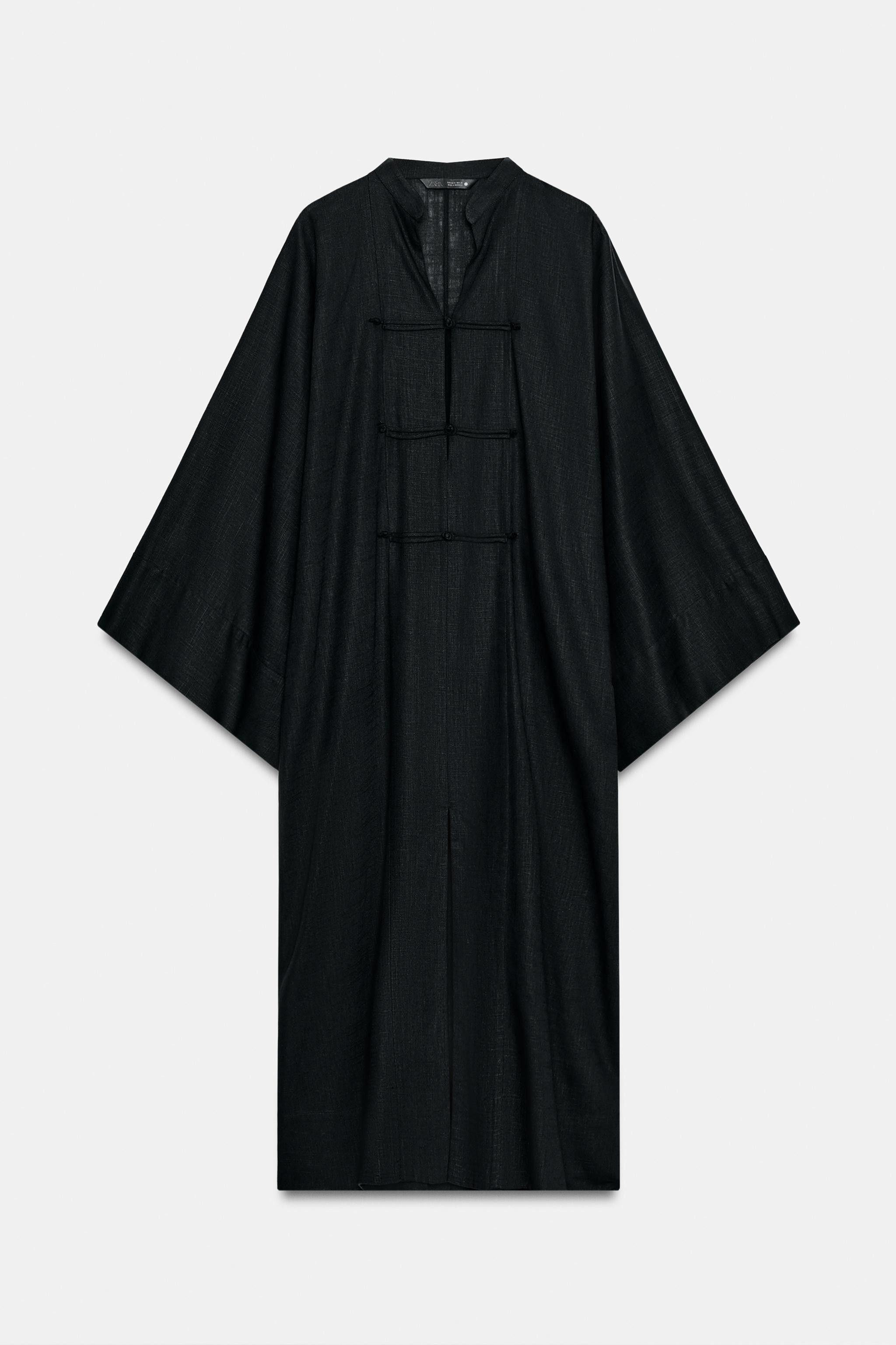 ZW COLLECTION TUNIC DRESS WITH FROG FASTENING | Zara UK