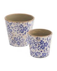 2pc Distressed Ceramic Indoor Planters | Plants & Planters | Marshalls | Marshalls