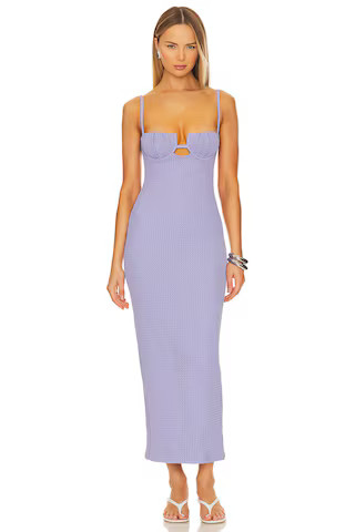 Montce Swim Petal Long Slip Dress in Lavender Crochet from Revolve.com | Revolve Clothing (Global)