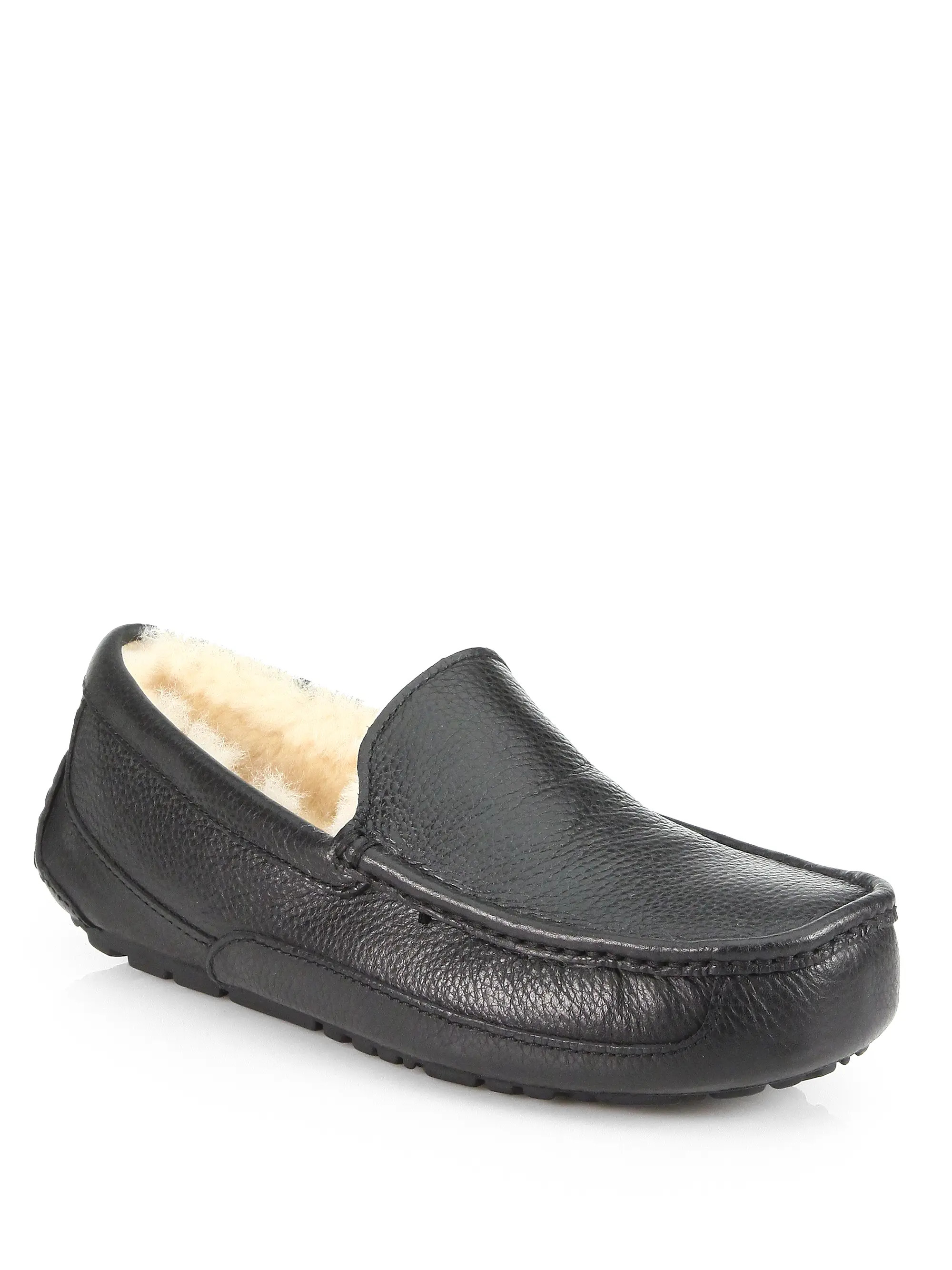 UGG Ascot Leather Slippers | Saks Fifth Avenue | Saks Fifth Avenue