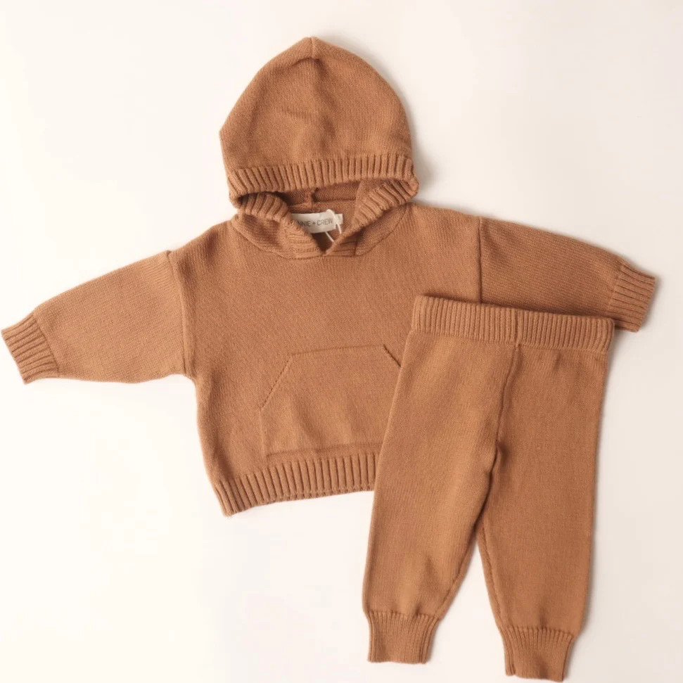 Hunter Knit Set in Brown | Winnie and Crew