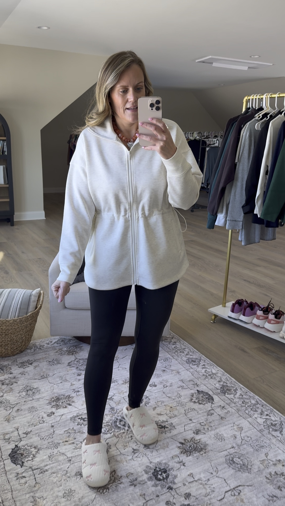 So impressed with this line! Fits TTS 

Valentine’s Day
Denim top
Leggings 
Zip up sweatshirt 
Boyfriend fit denim  
Graphic tee 
Slippers
Mom outfit 
OOTD 

#LTKmomlife #LTKootd #LTKdayinmylife