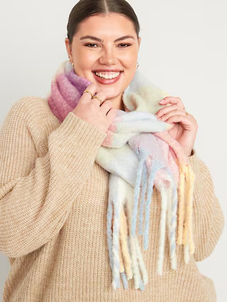 Cozy Soft-Brushed Patterned Scarf for Women | Old Navy (US)