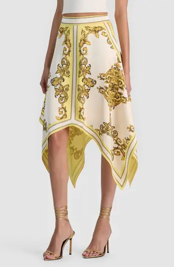 Alice + Olivia Davina Print Handkerchief Hem Skirt | Nordstrom | Nordstrom