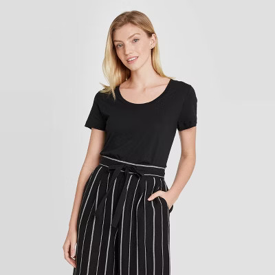 Women's Short Sleeve Scoop Neck T-Shirt - A New Day™ | Target