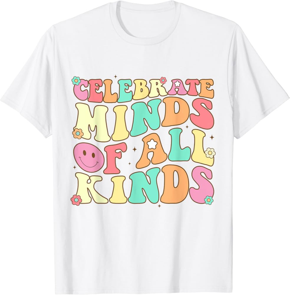 Celebrate Minds Of All Kinds Mental Health Autism Awareness T-Shirt | Amazon (US)