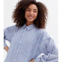 Blue Stripe Long Shirt New Look | New Look (UK)