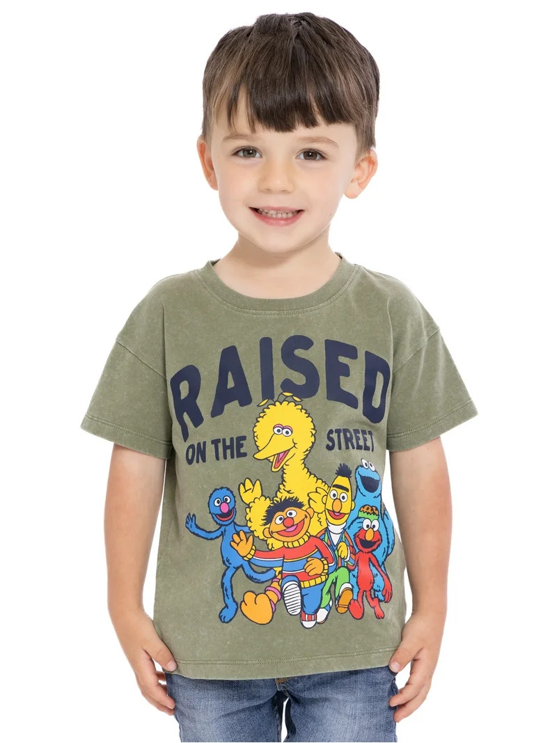 Sesame Street Toddler Short Sleeve Graphic Crewneck Tee, Sizes 12M-5T | Walmart (US)