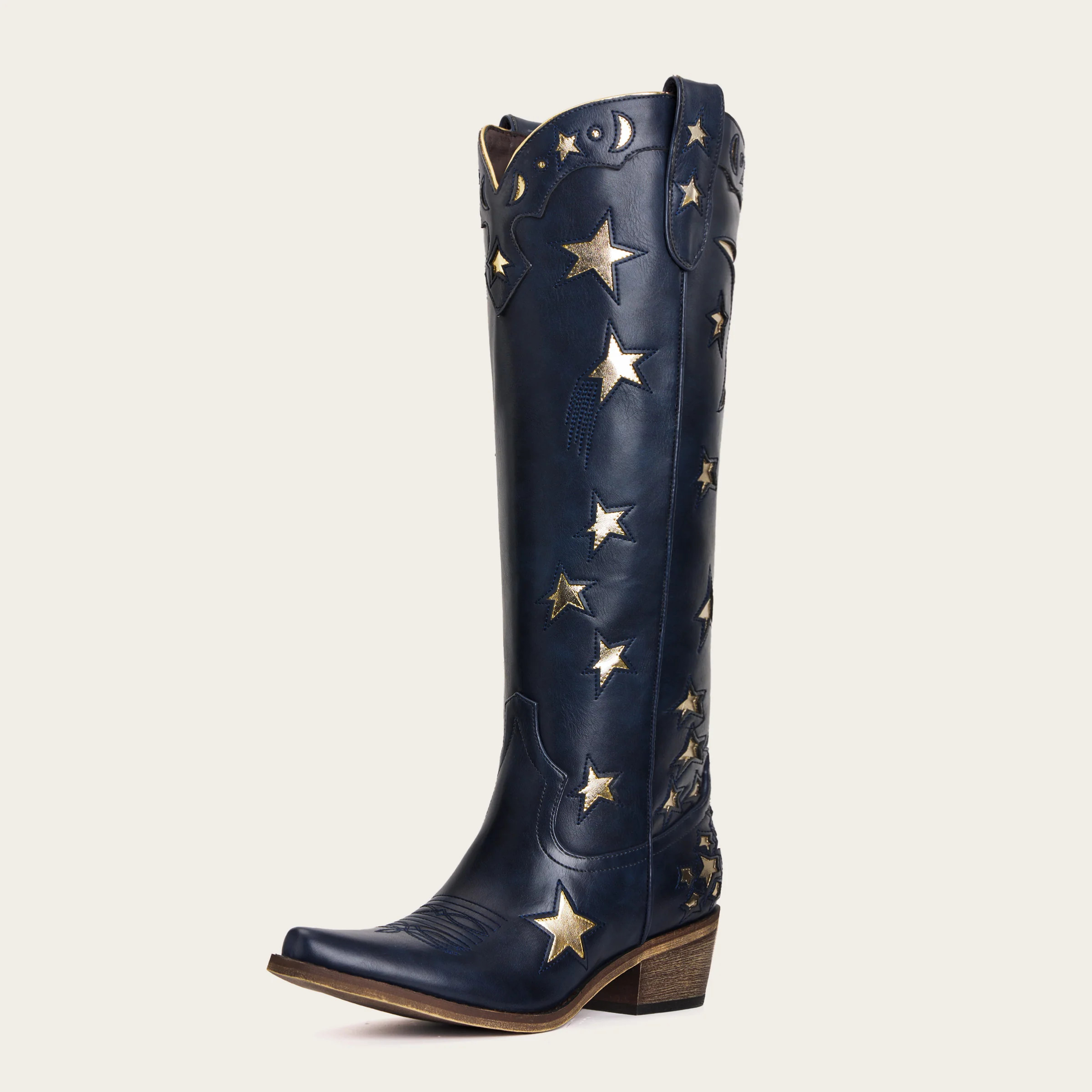 REDTOP Navy Blue Starry Western Boots for Women - The Celestial | REDTOP