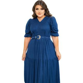 Vestido Longo Evangélico Plus Size Duas Marias Com Cinto Festa Congresso Moda Cristã Madrinha F... | Shopee (BR)