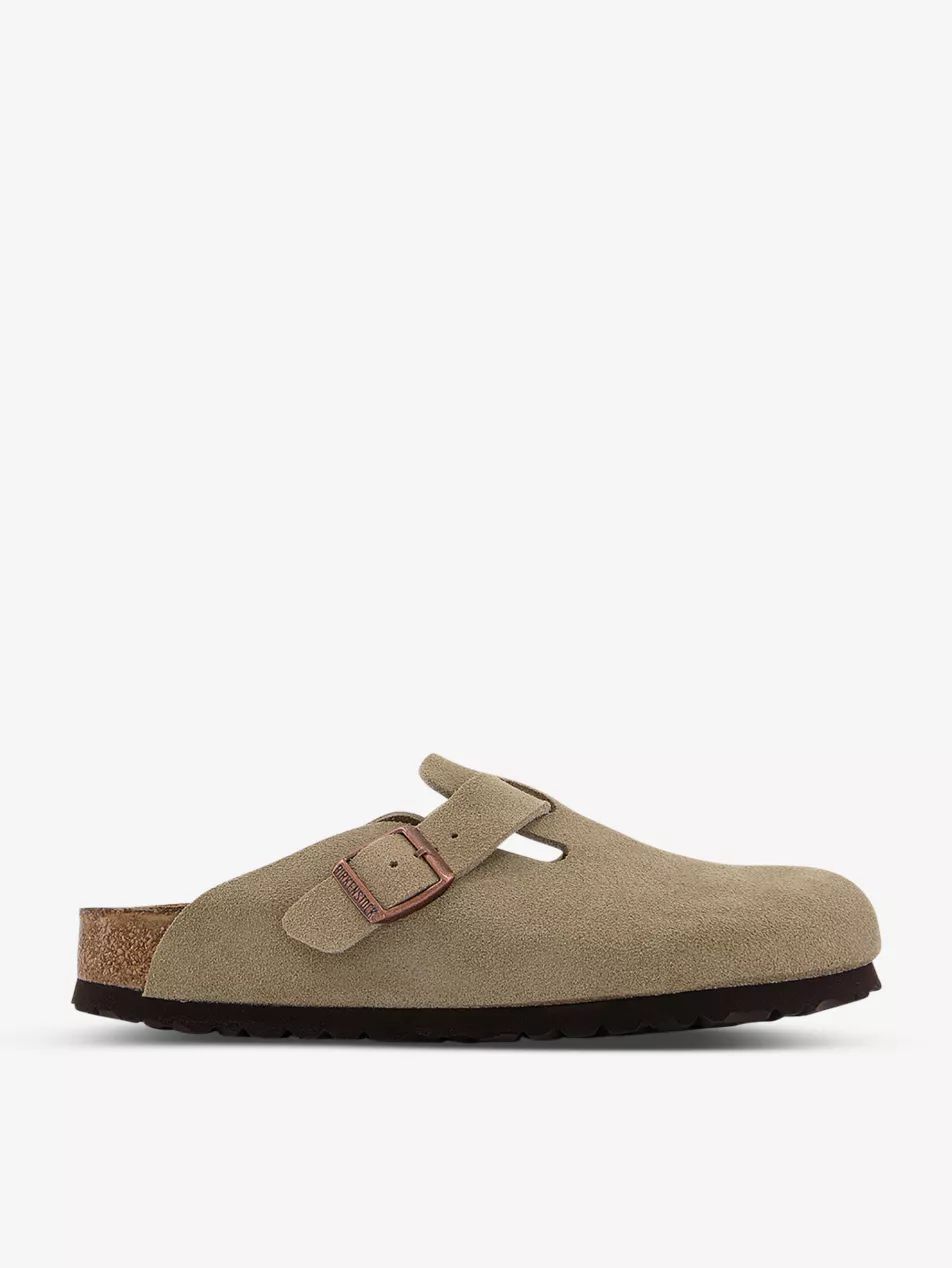 Boston buckle-embellished suede sandals | Selfridges