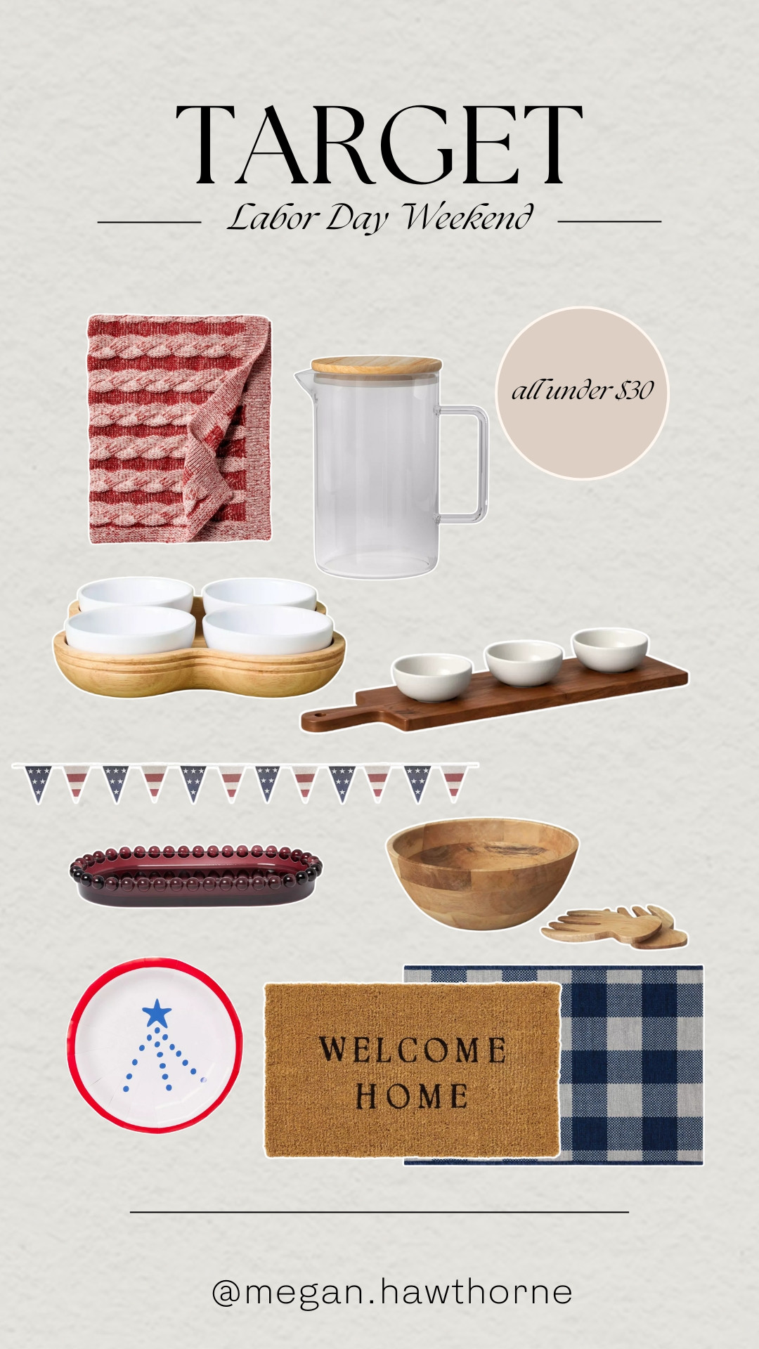 Target Labor Day Weekend hosting finds under $30!  

 #LTKSeasonal #LTKStyleTip