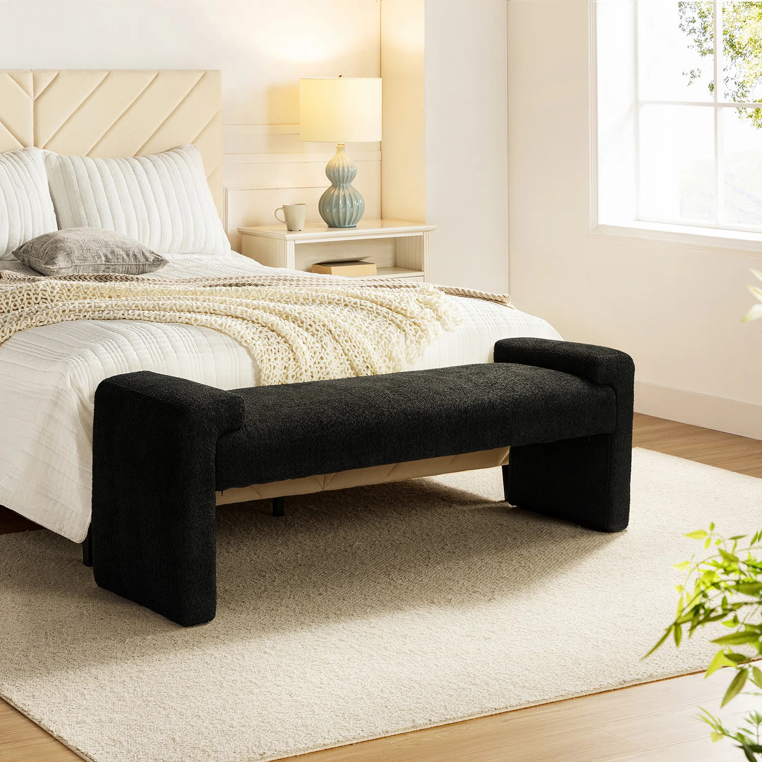 Arlesia Modern Upholstered Accent Bench | Wayfair North America