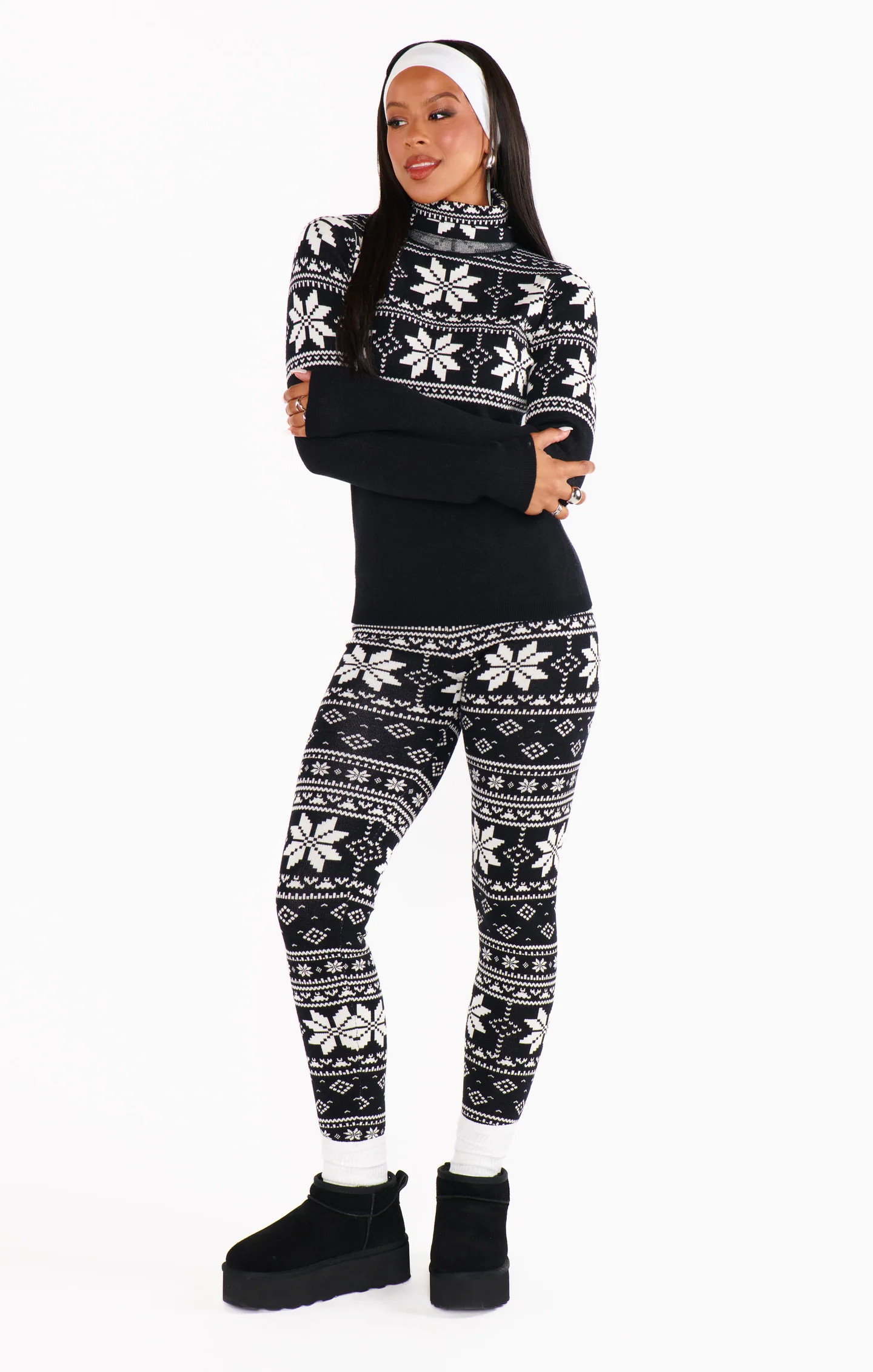 Ski Pullover ~ Black Fair Isle Knit | Show Me Your Mumu